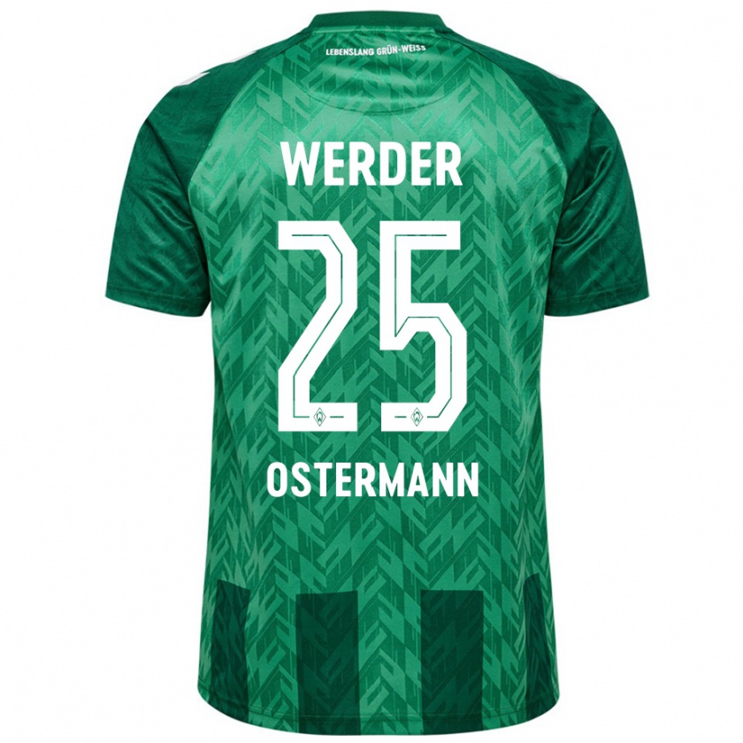 Kandiny Kinderen Ben Ostermann #25 Groen Thuisshirt Thuistenue 2024/25 T-Shirt België