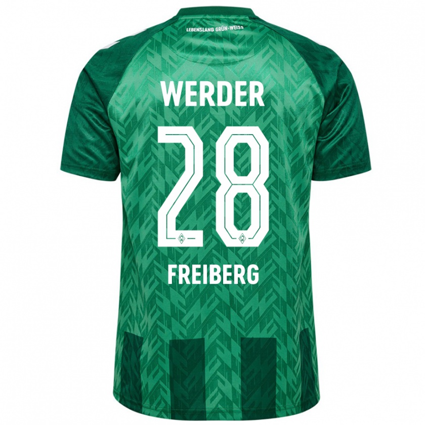 Kandiny Niño Camiseta Piet Freiberg #28 Verde 1ª Equipación 2024/25 La Camisa