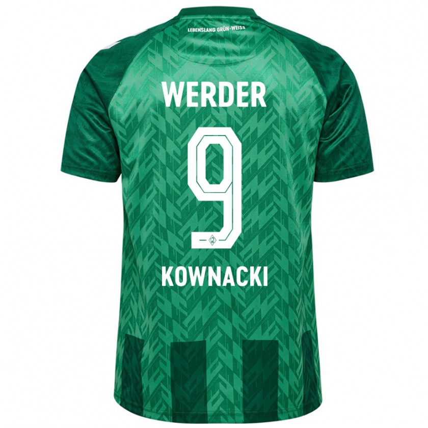 Kandiny Kinderen Dawid Kownacki #9 Groen Thuisshirt Thuistenue 2024/25 T-Shirt