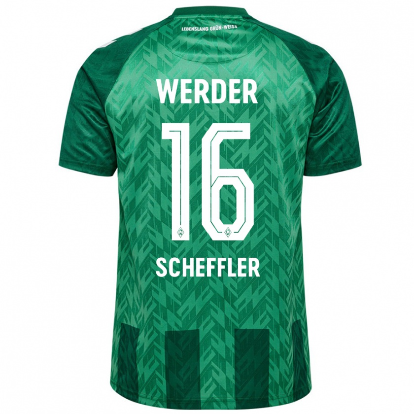 Kandiny Bambino Maglia Ian Scheffler #16 Verde Kit Gara Home 2024/25 Maglietta