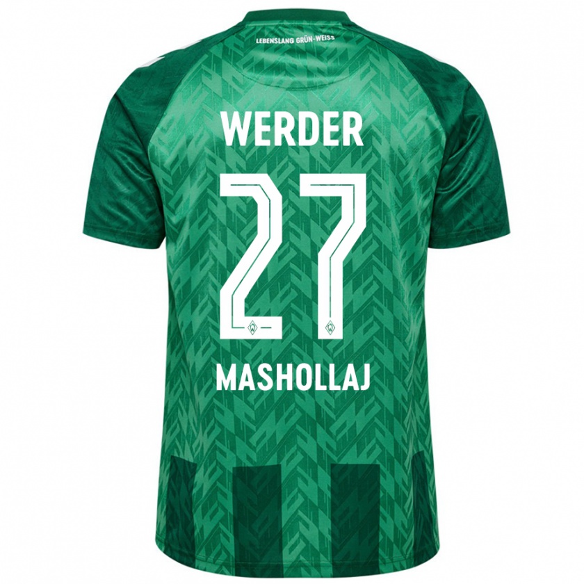 Kandiny Kinderen Benjamin Mashollaj #27 Groen Thuisshirt Thuistenue 2024/25 T-Shirt België