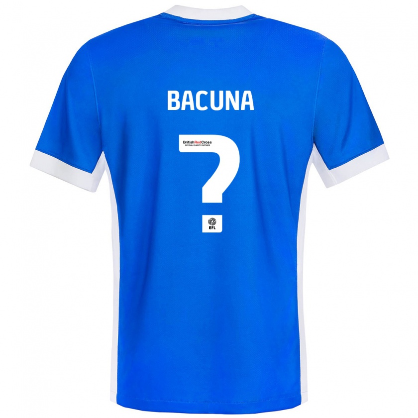 Kandiny Kinderen Juninho Bacuna #0 Blauw Wit Thuisshirt Thuistenue 2024/25 T-Shirt