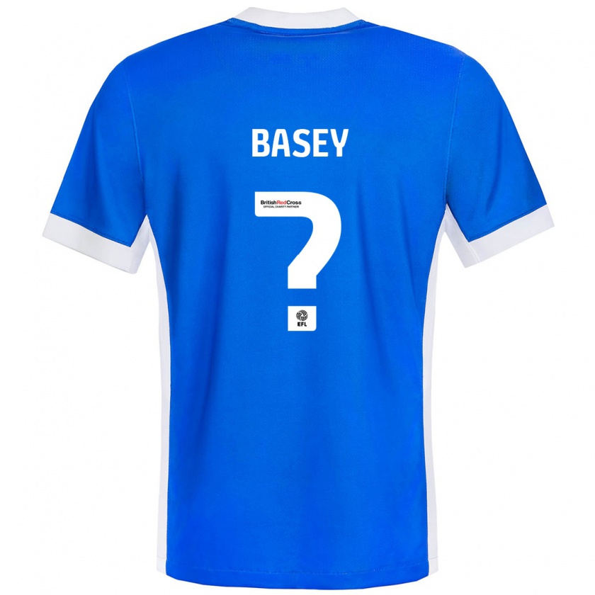 Kandiny Bambino Maglia Oliver Basey #0 Blu Bianco Kit Gara Home 2024/25 Maglietta