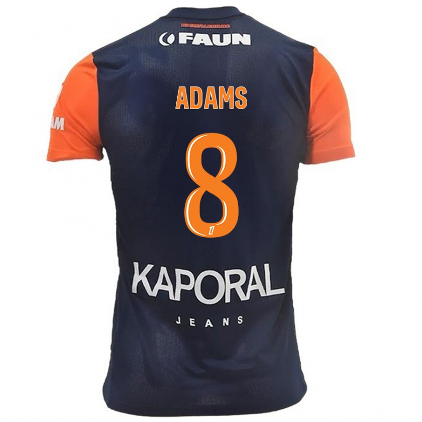 Kandiny Kinderen Akor Adams #8 Marineblauw Oranje Thuisshirt Thuistenue 2024/25 T-Shirt