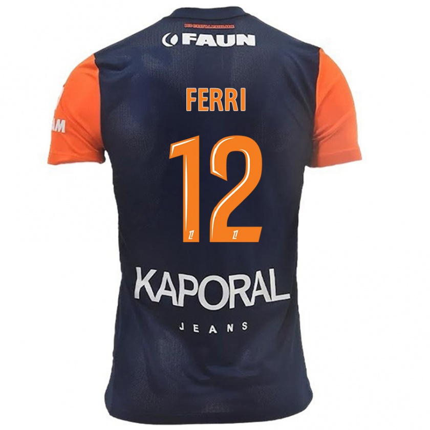 Kandiny Criança Camisola Jordan Ferri #12 Laranja Azul Marinho Principal 2024/25 Camisa Brasil