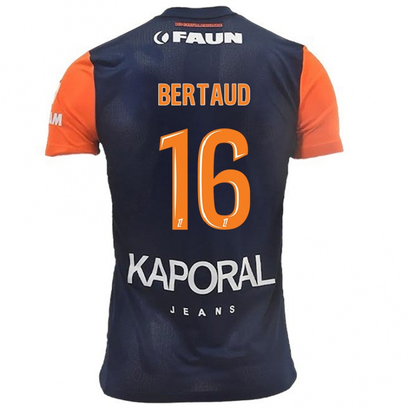 Kandiny Kinderen Dimitry Bertaud #16 Marineblauw Oranje Thuisshirt Thuistenue 2024/25 T-Shirt