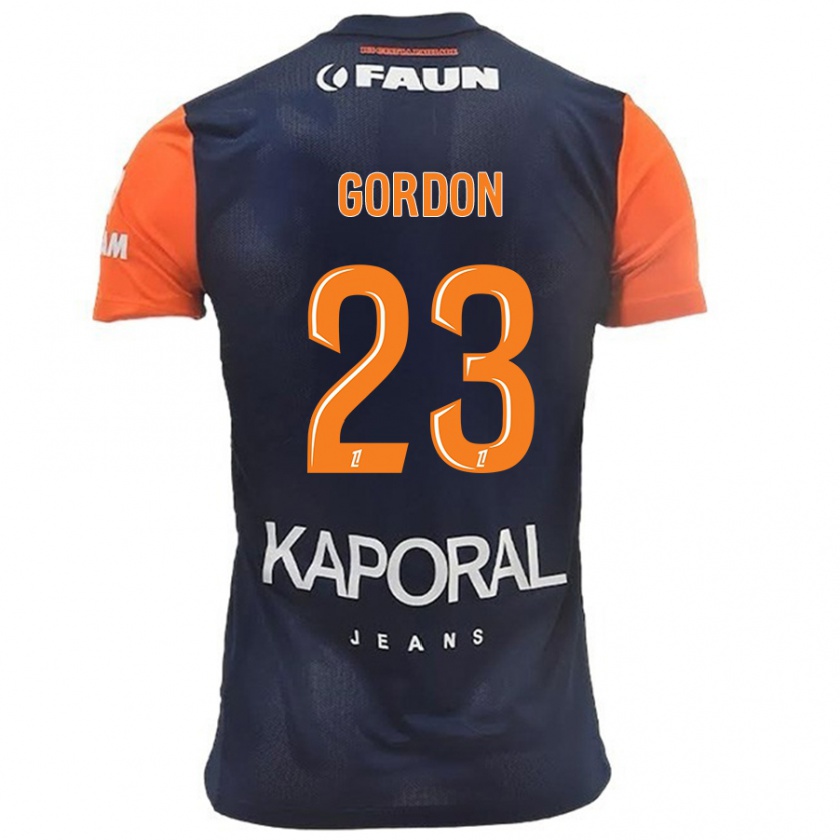 Kandiny Criança Camisola Sh'nia Gordon #23 Laranja Azul Marinho Principal 2024/25 Camisa Brasil