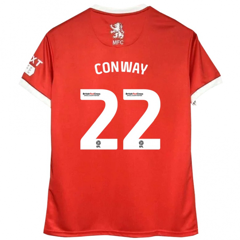 Kandiny Kinderen Tommy Conway #22 Rood Wit Thuisshirt Thuistenue 2024/25 T-Shirt