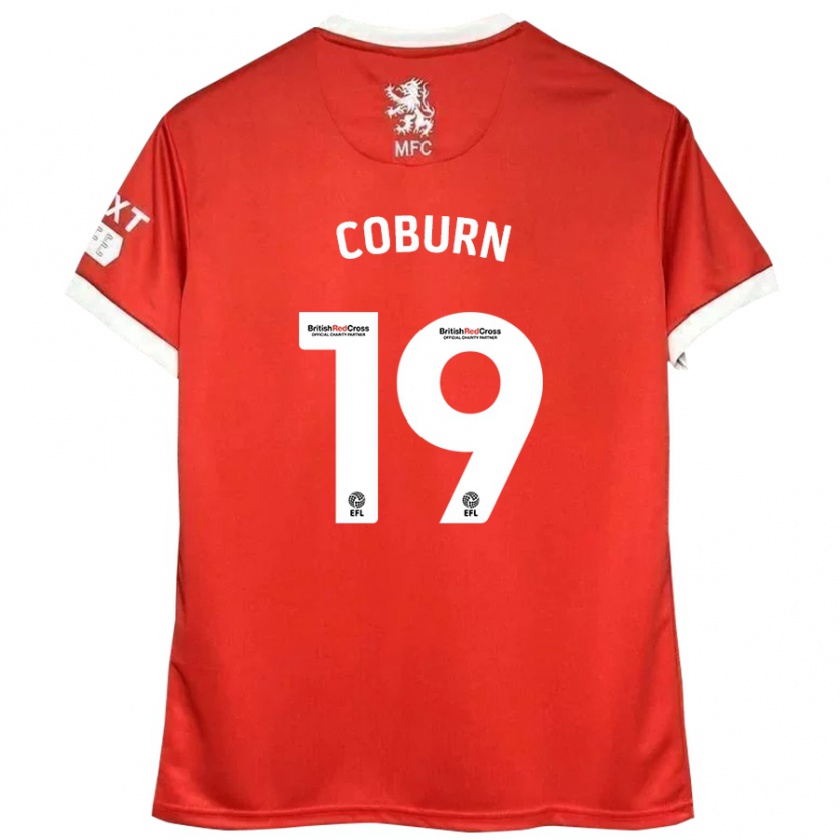 Kandiny Kinderen Josh Coburn #19 Rood Wit Thuisshirt Thuistenue 2024/25 T-Shirt België