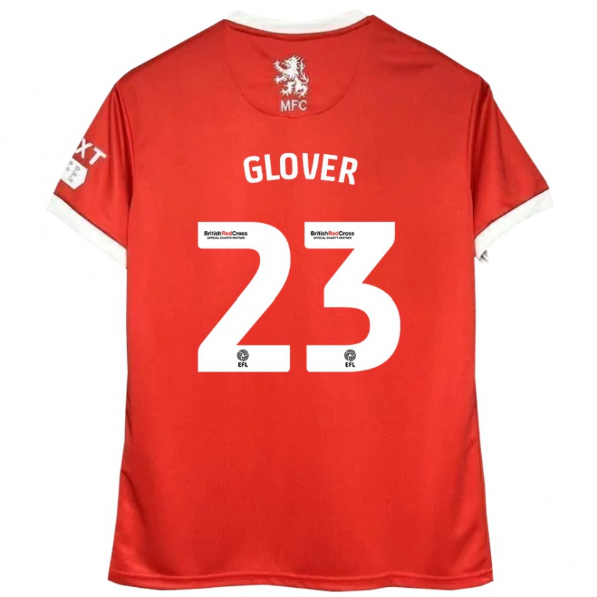 Kandiny Kinderen Tom Glover #23 Rood Wit Thuisshirt Thuistenue 2024/25 T-Shirt België