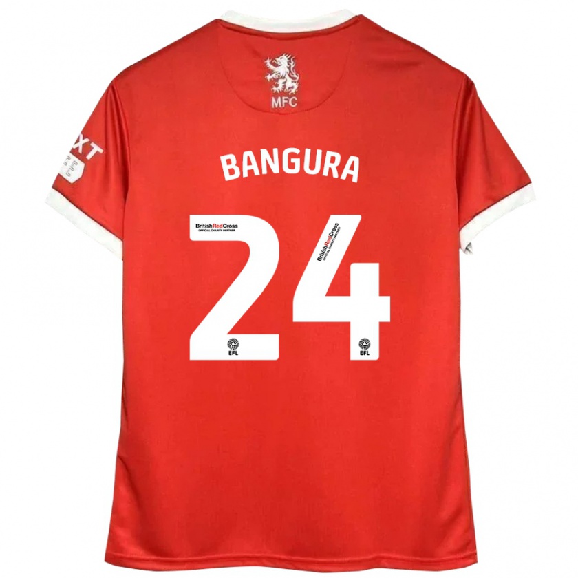 Kandiny Bambino Maglia Alex Bangura #24 Rosso Bianco Kit Gara Home 2024/25 Maglietta