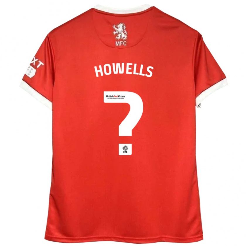 Kandiny Kinderen Max Howells #0 Rood Wit Thuisshirt Thuistenue 2024/25 T-Shirt