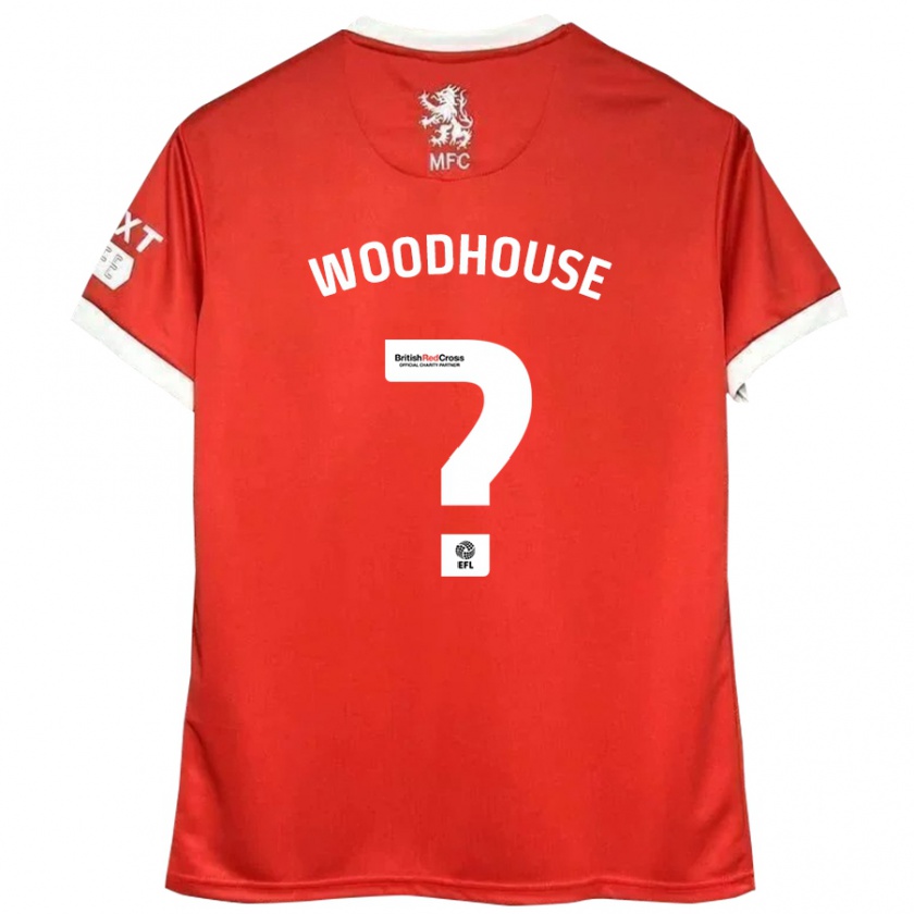 Kandiny Kinderen Mccartney Woodhouse #0 Rood Wit Thuisshirt Thuistenue 2024/25 T-Shirt België