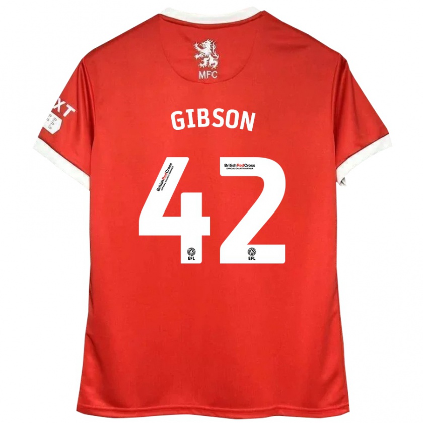 Kandiny Kinder Joseph Gibson #42 Rot Weiß Heimtrikot Trikot 2024/25 T-Shirt Österreich