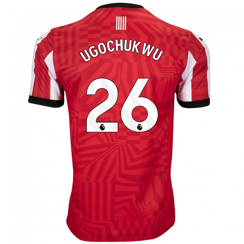 Kandiny Bambino Maglia Lesley Ugochukwu #26 Rosso Bianco Kit Gara Home 2024/25 Maglietta