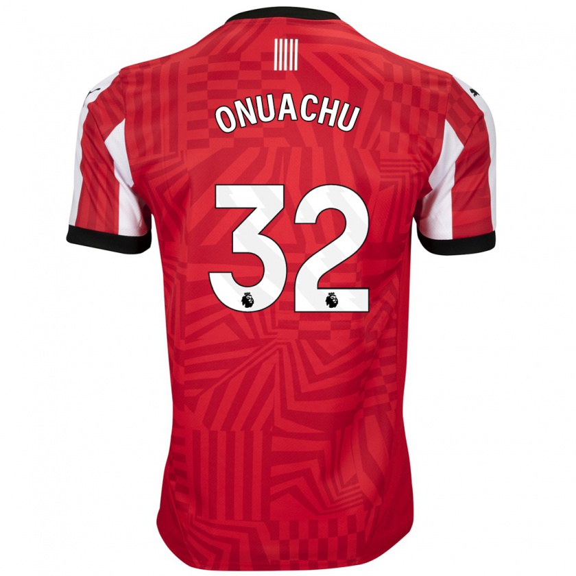 Kandiny Bambino Maglia Paul Onuachu #32 Rosso Bianco Kit Gara Home 2024/25 Maglietta