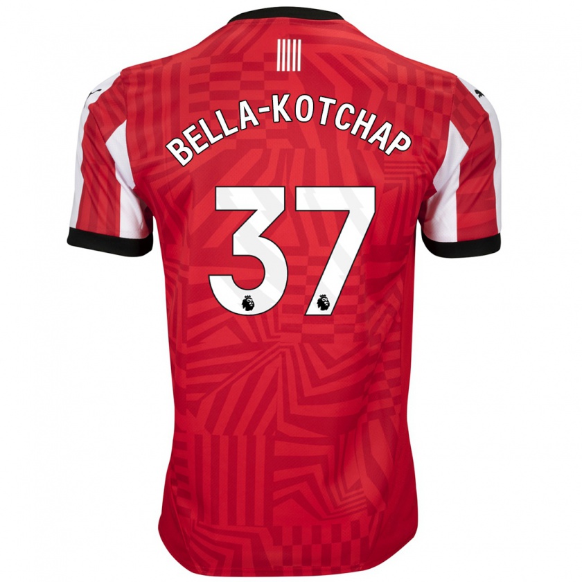 Kandiny Kinderen Armel Bella-Kotchap #37 Rood Wit Thuisshirt Thuistenue 2024/25 T-Shirt