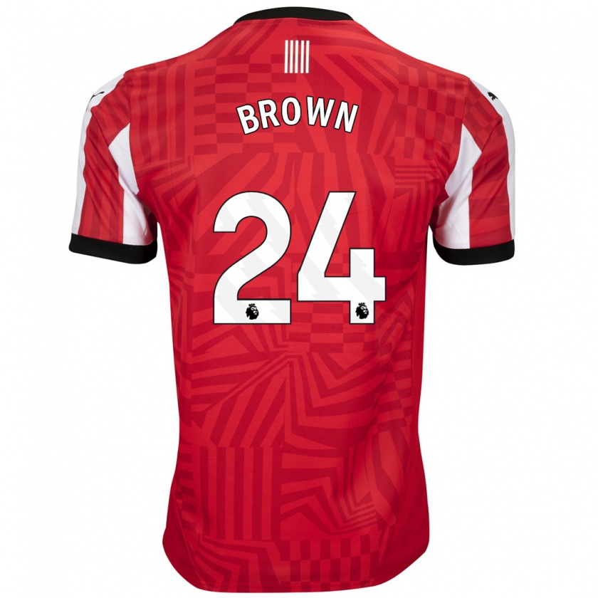 Kandiny Kinderen Rachel Brown #24 Rood Wit Thuisshirt Thuistenue 2024/25 T-Shirt