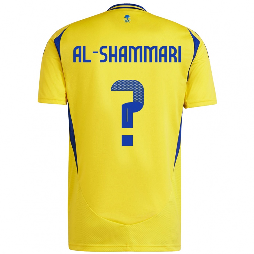 Kandiny Niño Camiseta Mansour Al-Shammari #0 Amarillo Azul 1ª Equipación 2024/25 La Camisa