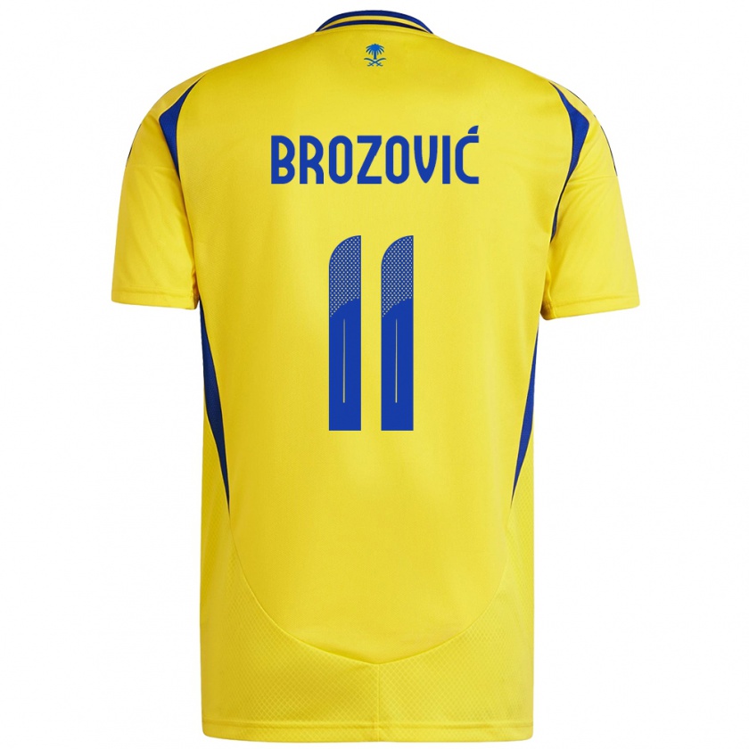 Kandiny Bambino Maglia Marcelo Brozovic #11 Giallo Blu Kit Gara Home 2024/25 Maglietta