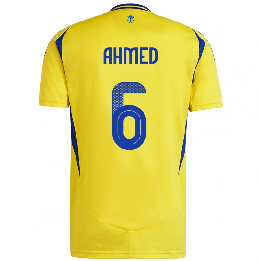 Kandiny Kinderen Aseel Ahmed #6 Geel Blauw Thuisshirt Thuistenue 2024/25 T-Shirt