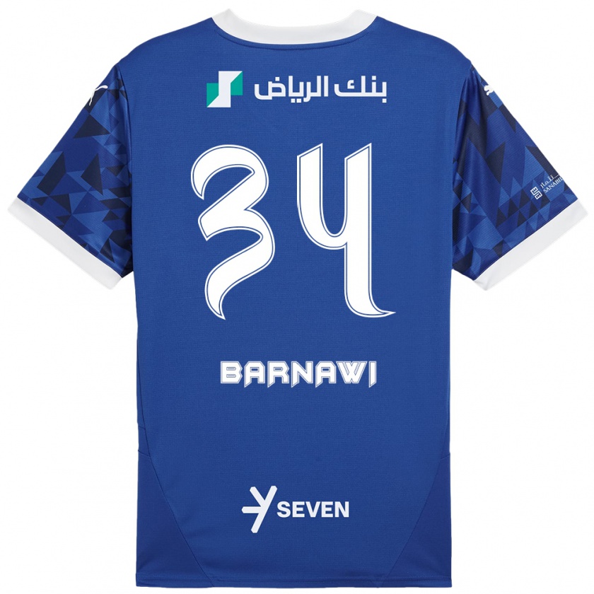 Kandiny Kinder Saleh Barnawi #34 Dunkelblau Weiß Heimtrikot Trikot 2024/25 T-Shirt Österreich