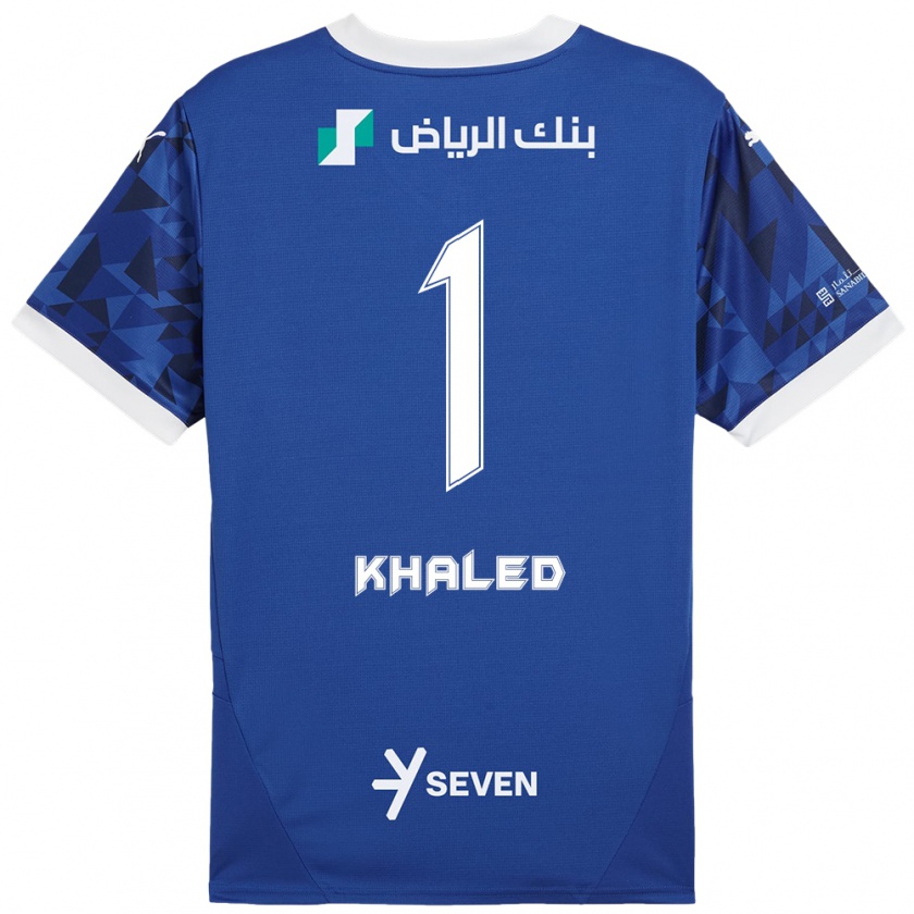 Kandiny Kinderen Nawal Khaled #1 Donkerblauw Wit Thuisshirt Thuistenue 2024/25 T-Shirt