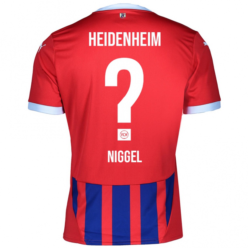 KandinyキッズHenrik Niggel#0赤 青ホームシャツ2024/25ジャージーユニフォーム