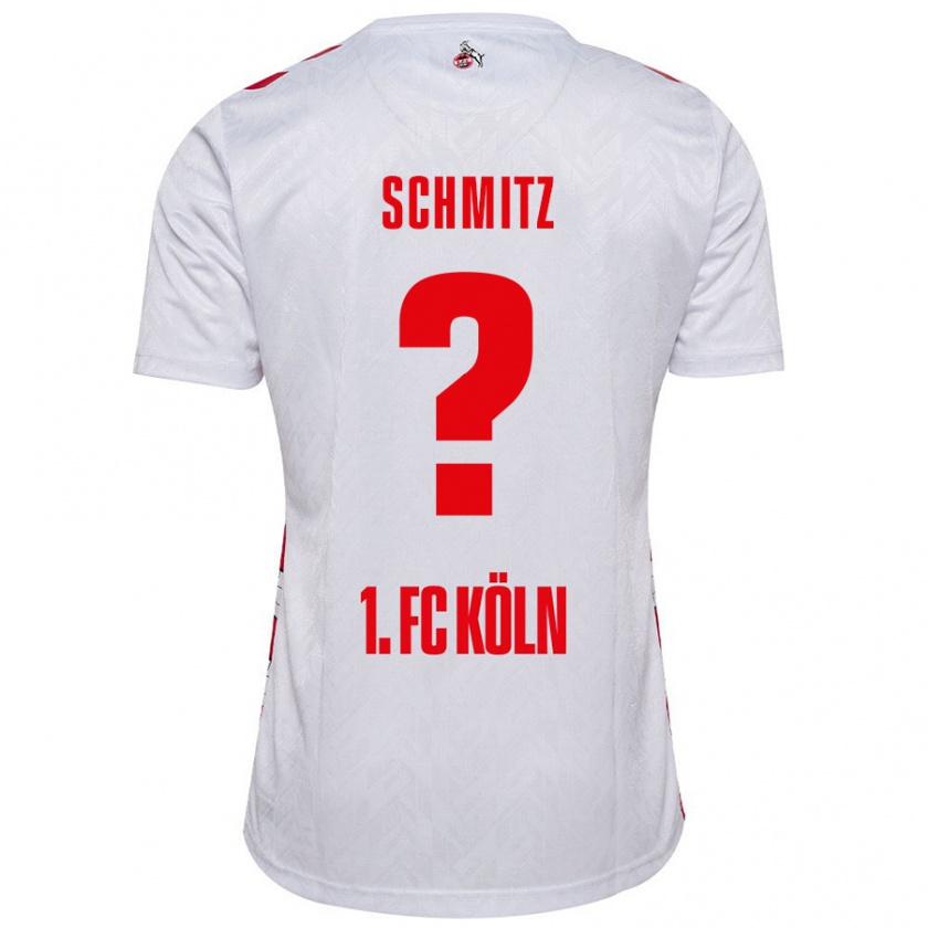 Kandiny Niño Camiseta Timo Schmitz #0 Blanco Rojo 1ª Equipación 2024/25 La Camisa