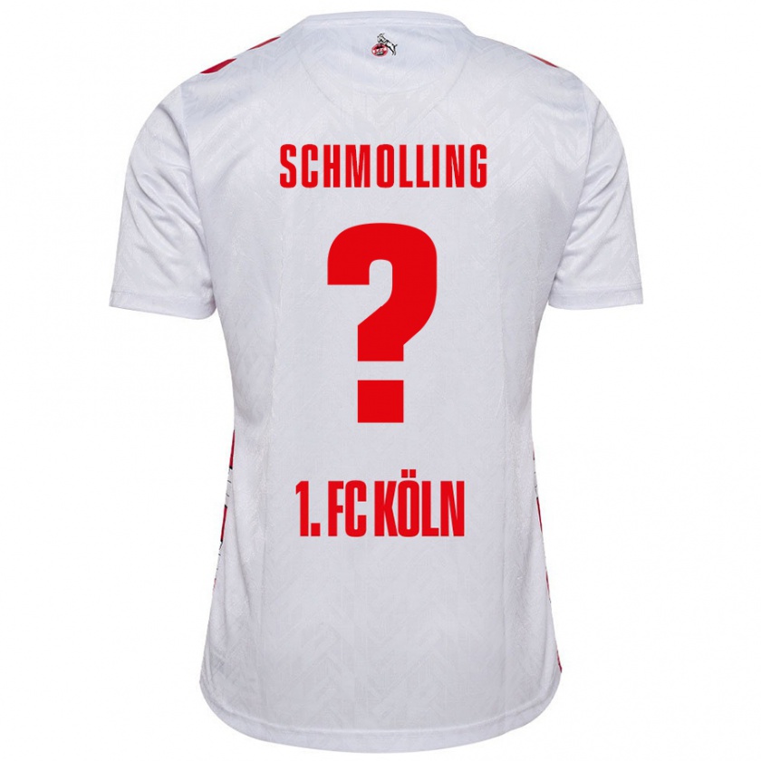 Kandiny Niño Camiseta Viktor Schmolling #0 Blanco Rojo 1ª Equipación 2024/25 La Camisa