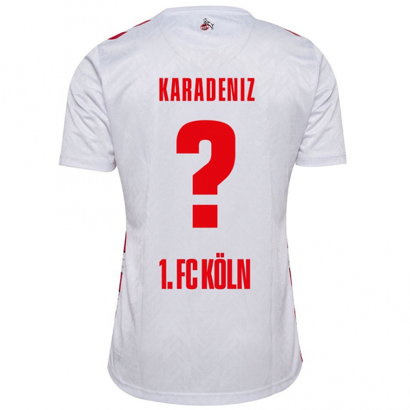 Kandiny Niño Camiseta Thierry Karadeniz #0 Blanco Rojo 1ª Equipación 2024/25 La Camisa