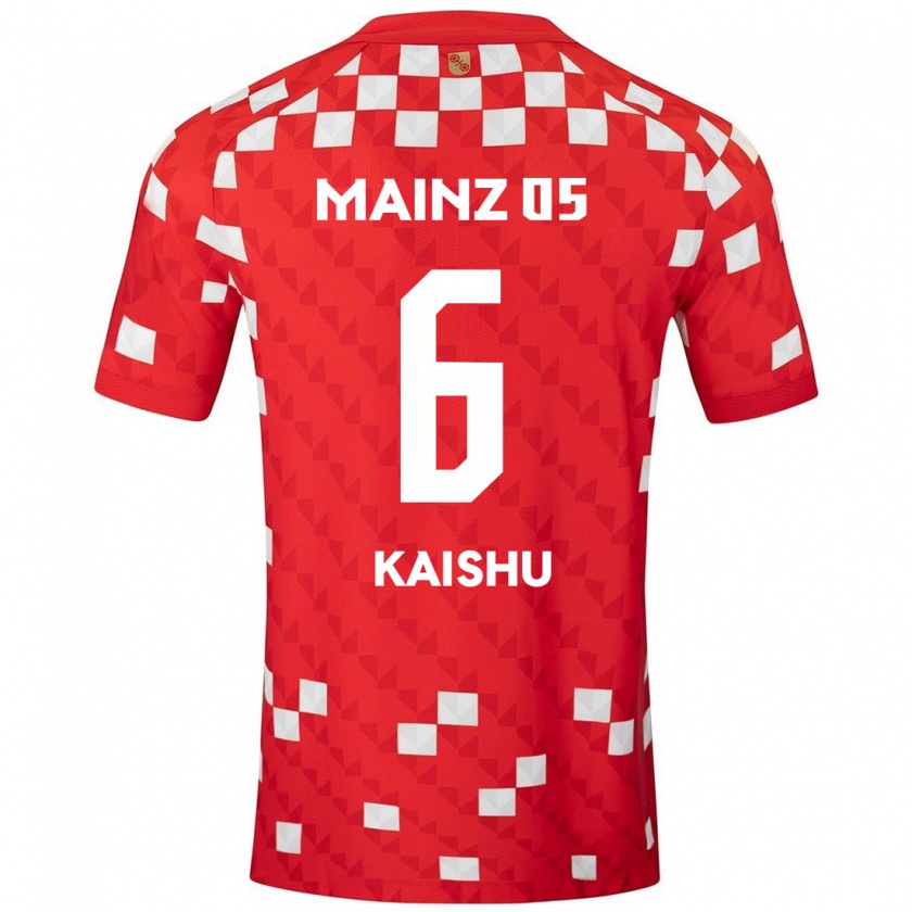 Kandiny Bambino Maglia Kaishu Sano #6 Bianco Rosso Kit Gara Home 2024/25 Maglietta