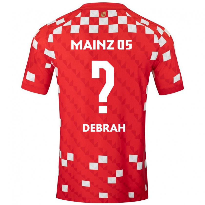 Kandiny Bambino Maglia Jeremiah Debrah #0 Bianco Rosso Kit Gara Home 2024/25 Maglietta