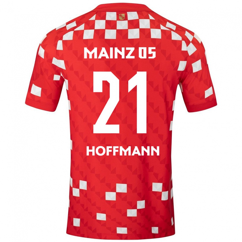 Kandiny Bambino Maglia Leon Hoffmann #21 Bianco Rosso Kit Gara Home 2024/25 Maglietta