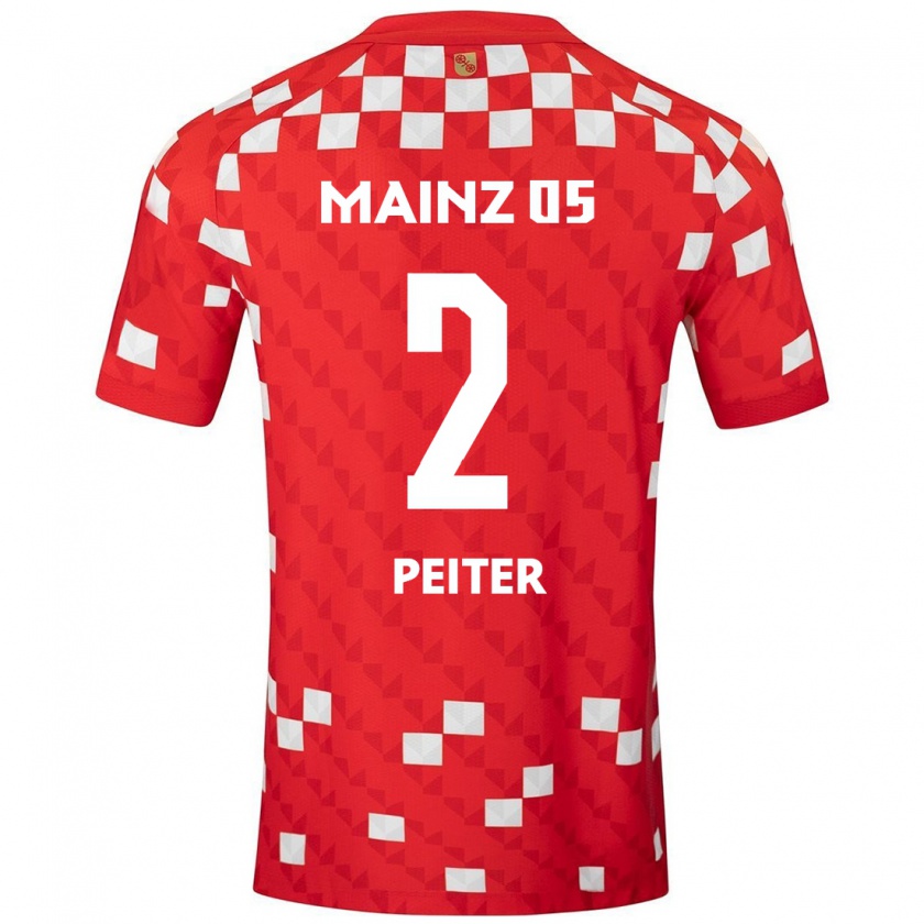 Kandiny Bambino Maglia Chiara Peiter #2 Bianco Rosso Kit Gara Home 2024/25 Maglietta