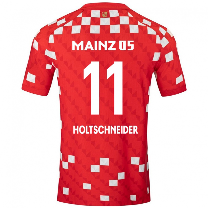 Kandiny Bambino Maglia Hannah Holtschneider #11 Bianco Rosso Kit Gara Home 2024/25 Maglietta