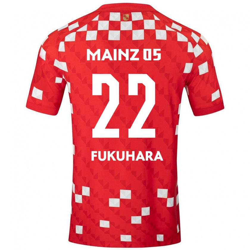 Kandiny Kinder Yuuka Fukuhara #22 Weiß Rot Heimtrikot Trikot 2024/25 T-Shirt Österreich