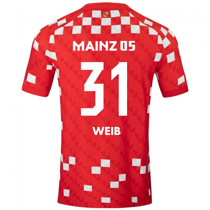 Kandiny Niño Camiseta Finja Weiß #31 Blanco Rojo 1ª Equipación 2024/25 La Camisa