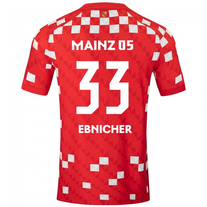 KandinyキッズSabine Ebnicher#33白 赤ホームシャツ2024/25ジャージーユニフォーム