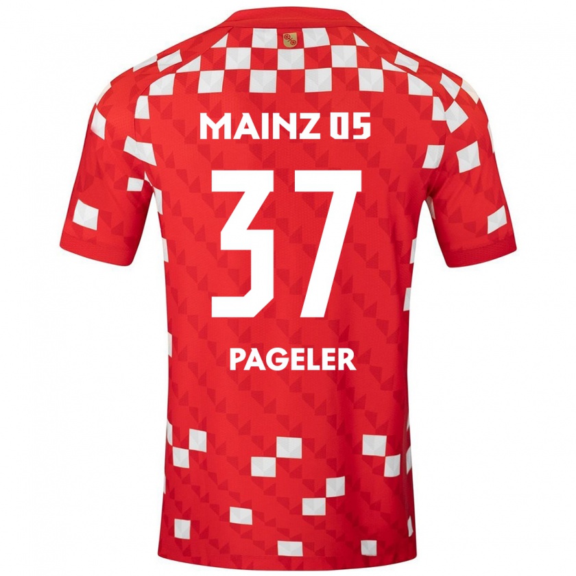 KandinyキッズMaja Pageler#37白 赤ホームシャツ2024/25ジャージーユニフォーム