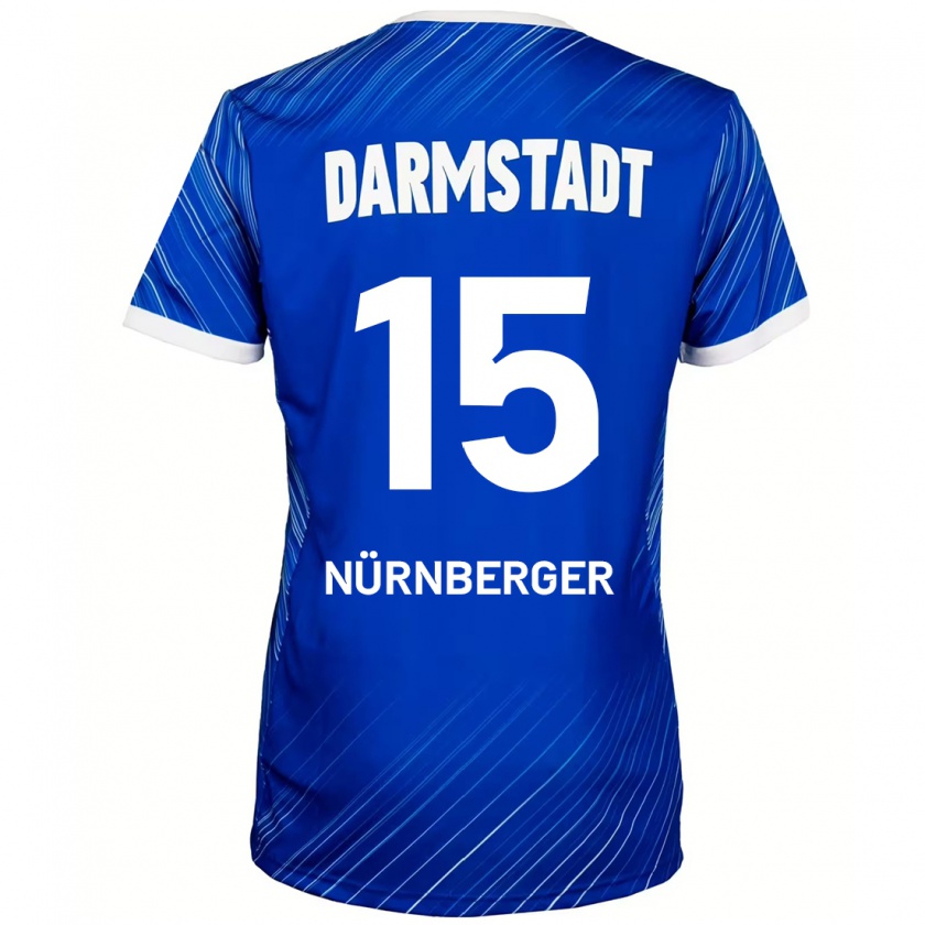 Kandiny Niño Camiseta Fabian Nürnberger #15 Azul Blanco 1ª Equipación 2024/25 La Camisa