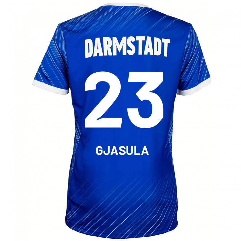 Kandiny Kinderen Klaus Gjasula #23 Blauw Wit Thuisshirt Thuistenue 2024/25 T-Shirt België