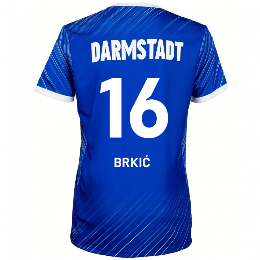 Kandiny Kinderen Amar Brkić #16 Blauw Wit Thuisshirt Thuistenue 2024/25 T-Shirt België