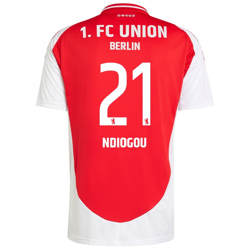 Kandiny Kinder Pape-Omar Ndiogou #21 Rot Weiß Heimtrikot Trikot 2024/25 T-Shirt Österreich