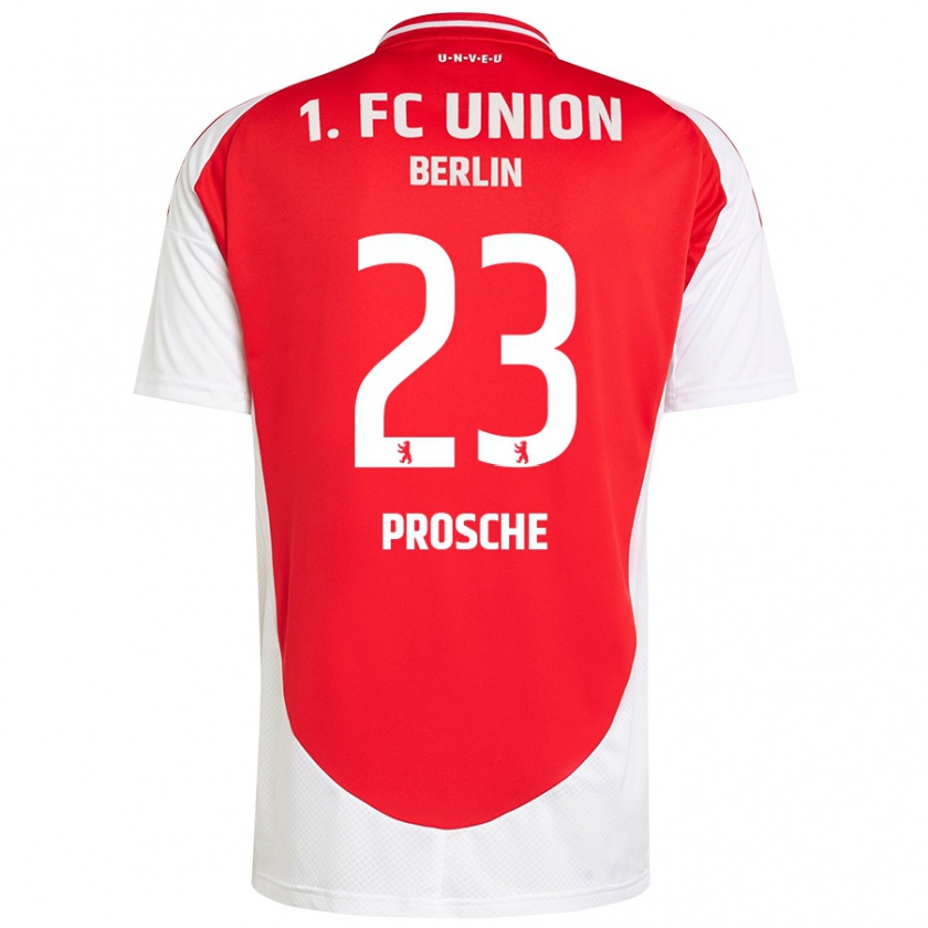 Kandiny Bambino Maglia Leon Prosche #23 Rosso Bianco Kit Gara Home 2024/25 Maglietta