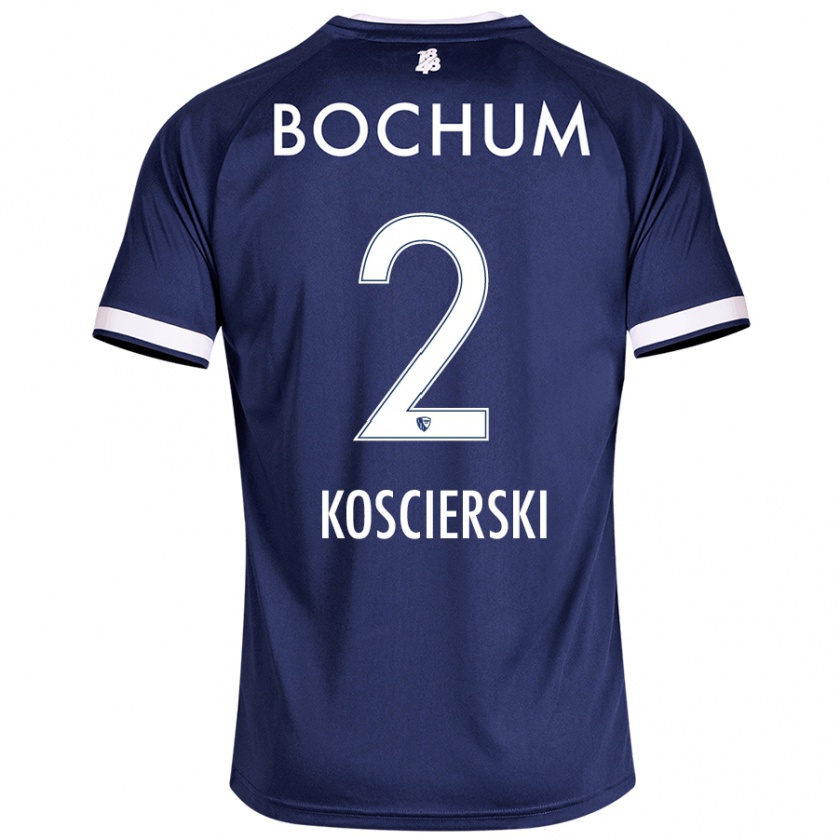 Kandiny Kinderen Kacper Koscierski #2 Donkerblauw Thuisshirt Thuistenue 2024/25 T-Shirt België