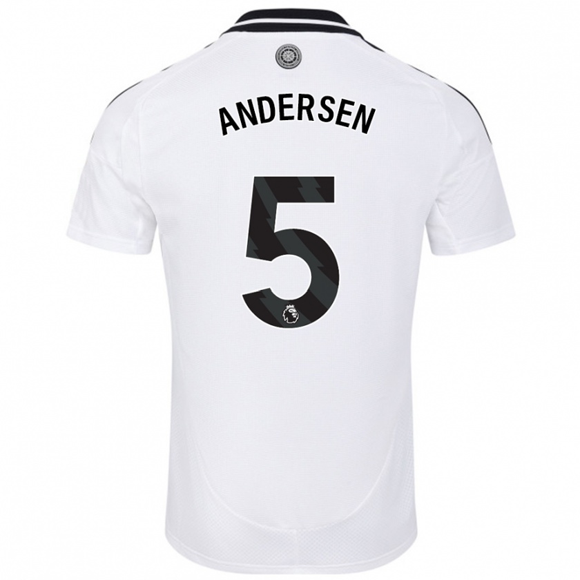 Kandiny Kinder Joachim Andersen #5 Weiß Heimtrikot Trikot 2024/25 T-Shirt Österreich