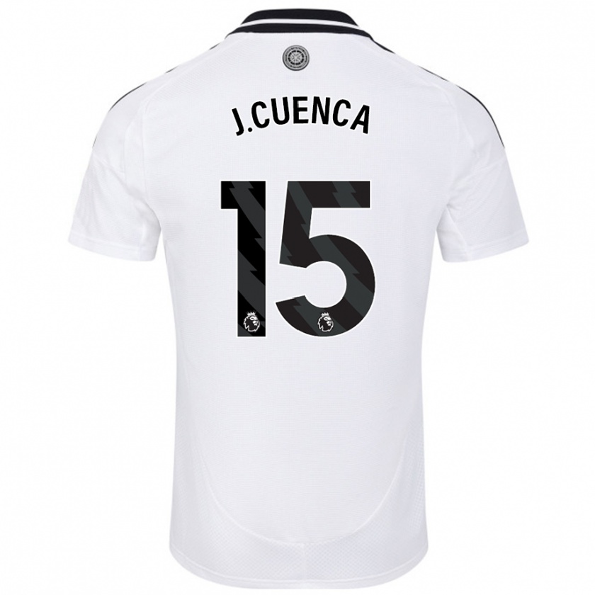 Kandiny Kinderen Jorge Cuenca #15 Wit Thuisshirt Thuistenue 2024/25 T-Shirt België