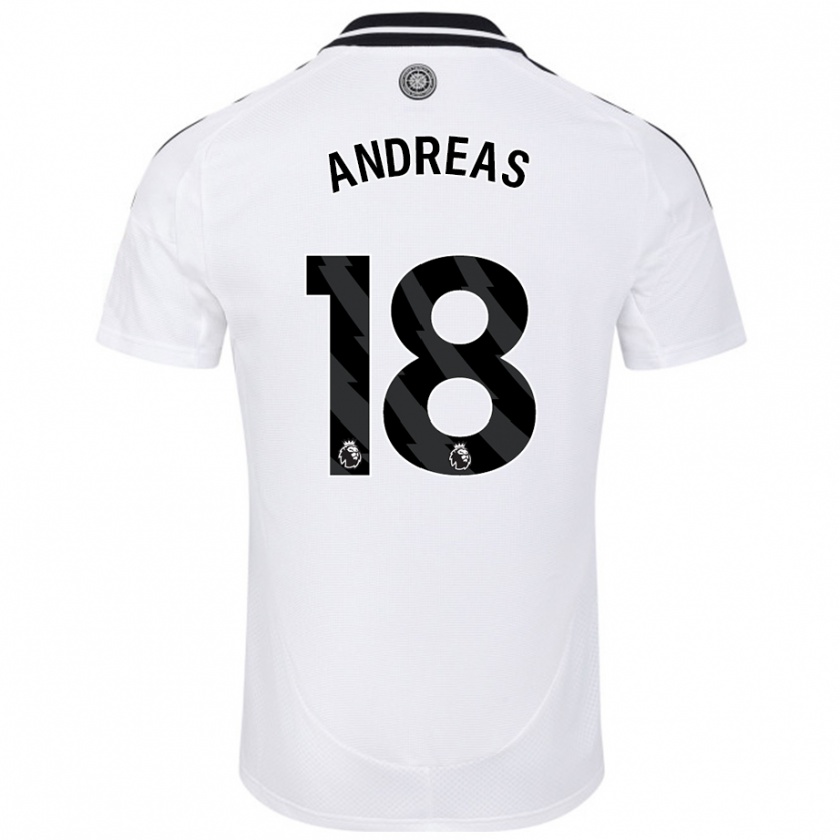 Kandiny Niño Camiseta Andreas Pereira #18 Blanco 1ª Equipación 2024/25 La Camisa