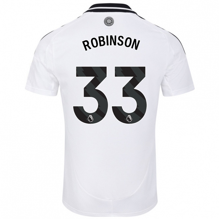 Kandiny Niño Camiseta Antonee Robinson #33 Blanco 1ª Equipación 2024/25 La Camisa